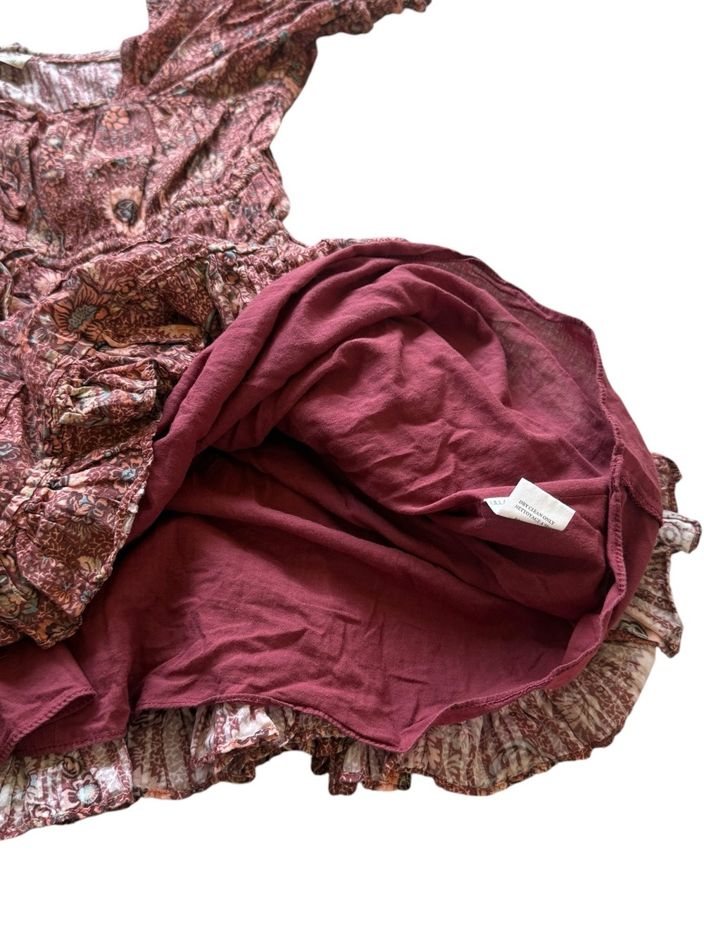 Ulla Johnson Floral Puff Sleeve Smocked Mini Dress Brown Print 4 Boho Romantic - Picture 14 of 16